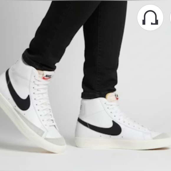 Nike Blazer Mid 77 Womens High Top Sneaker White Sail Black Leather Suede US 9 - Picture 5 of 12